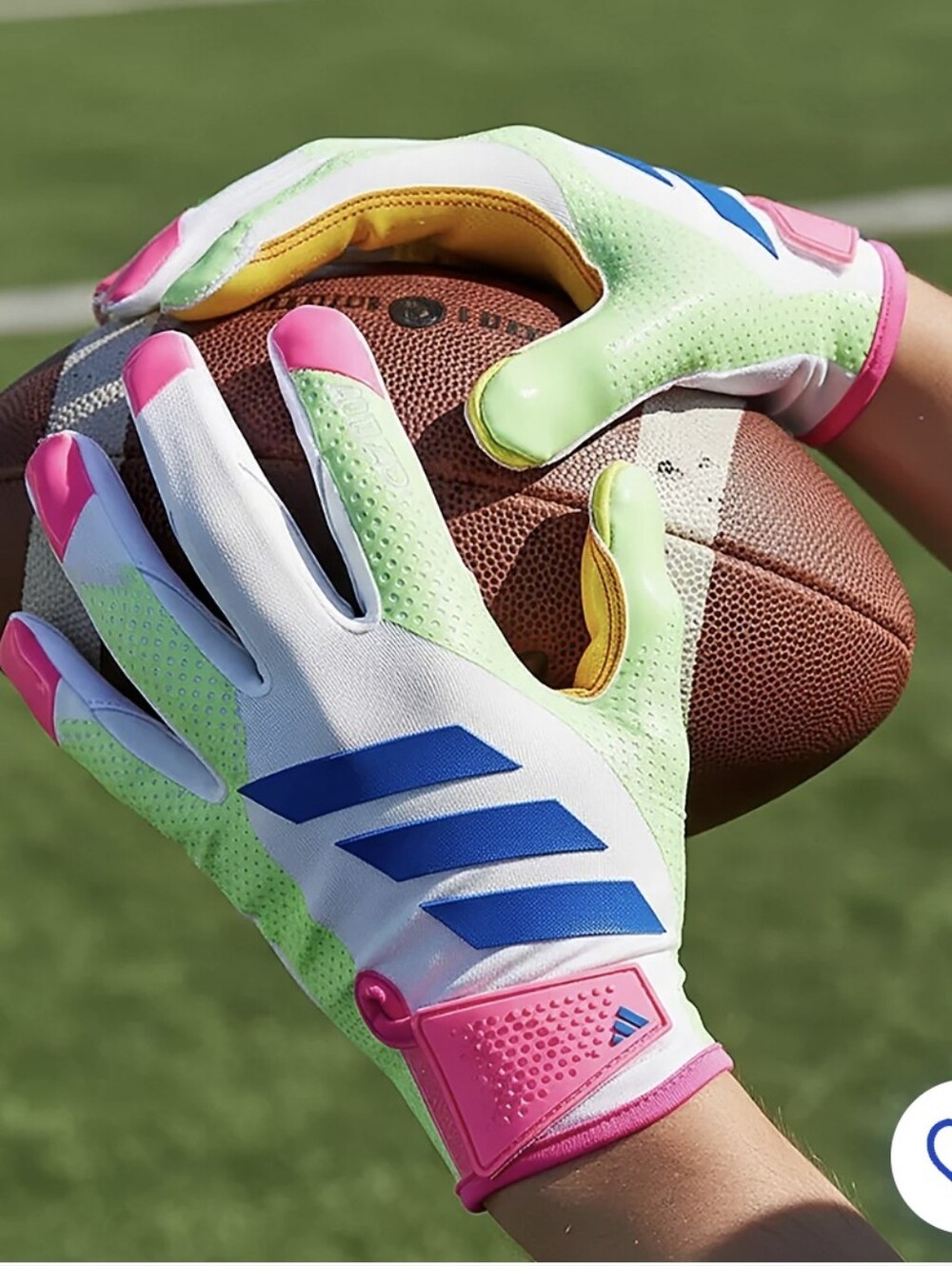 Adidas Men's Adizero 15 Electric Receiver Gloves Sz Small Like New